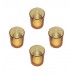 Three Layer Lotus With 4 Gold Glass Votive Tealight Holder